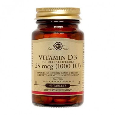 Витамин D Solgar Vitamin D3 (Cholecalciferol) 1000 IU 90 Tabs