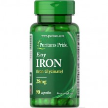 Микроэлемент Железо Puritan's Pride Easy Iron 28 mg (Iron Glycinate) 90 Caps Микроэлемент Железо Puritan's Pride Easy Iron 28 mg (Iron Glycinate) 90 Caps