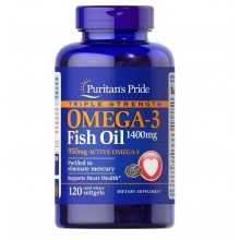 Омега 3 Puritan's Pride Triple Strength Omega-3 Fish Oil 1400 mg (950 mg Active Omega-3) 120 Softgels