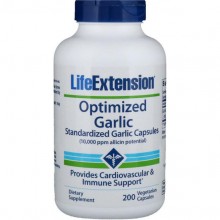 Чеснок Life Extension Optimized Garlic Standardized Garlic Capsules 200 Veg Caps
