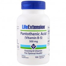 Пантотеновая кислота Life Extension Pantothenic Acid (Vitamin B-5) 500 mg 100 Veg Caps