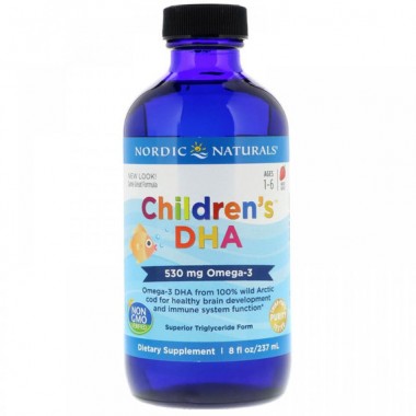 Омега 3 Nordic Naturals Children's DHA 530 mg 8 fl oz 237 ml Strawberry