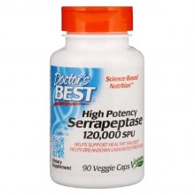 Серрапептаза Doctor's Best High Potency Serrapeptase 120,000 SPU 90 Caps DRB-00231 Серрапептаза Doctor's Best High Potency Serrapeptase 120,000 SPU 90 Caps DRB-00231