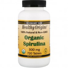 Спирулина Healthy Origins Spirulina (Organic) 500 mg 720 Tabs HO88239