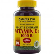 Витамин D Nature's Plus Adult's Chewable Vitamin D3 1000UI 90 Tabs Maui Berry Burst Flavor NTP1044 Витамин D Nature's Plus Adult's Chewable Vitamin D3 1000UI 90 Tabs Maui Berry Burst Flavor NTP1044