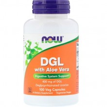 Алоэ Вера NOW Foods DGL with Aloe Vera 400 mg 100 Veg Caps NF4654