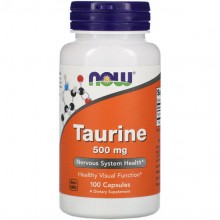 Таурин NOW Foods Taurine 500 mg 100 Caps NOW-00140 Таурин NOW Foods Taurine 500 mg 100 Caps NOW-00140