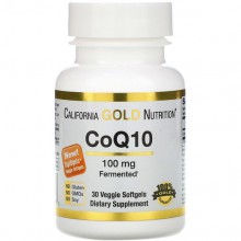 Коэнзим California Gold Nutrition CoQ10 100 mg 30 Veg Softgels CGN00943 Коэнзим California Gold Nutrition CoQ10 100 mg 30 Veg Softgels CGN00943