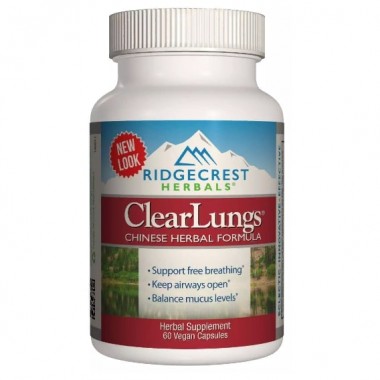 Комплекс для профилактики дыхательной системы RidgeCrest Herbals Clear Lungs 60 Veg Caps RCH134