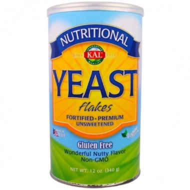 Пивные дрожжи KAL Nutritional Yeast Flakes, 12 oz 340 g /17 servings/ Unsweetened CAL-38000