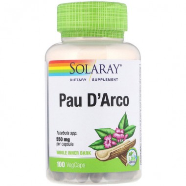 Муравьиное дерево Solaray Pau D'Arco 550 mg 100 Veg Caps SOR01440