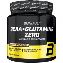 Аминокислота BCAA для спорта BioTechUSA BCAA + Glutamine Zero 480 g /40 servings/ Peach Ice Tea