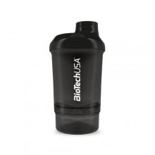 Шейкер BioTechUSA Shaker Wave + Nano 300ml /+150ml container/ Black