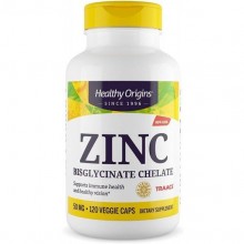 Микроэлемент Цинк Healthy Origins Zinc Bisglycinate Chelate 50 mg 120 Veg Caps HOG-39550 Микроэлемент Цинк Healthy Origins Zinc Bisglycinate Chelate 50 mg 120 Veg Caps HOG-39550