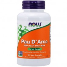 Муравьиное дерево NOW Foods Pau D'Arco 500 mg 100 Veg Caps