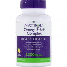 Омега 3-6-9 Natrol Omega 3-6-9 Complex 1200 mg 90 Softgels Lemon NTL-00998