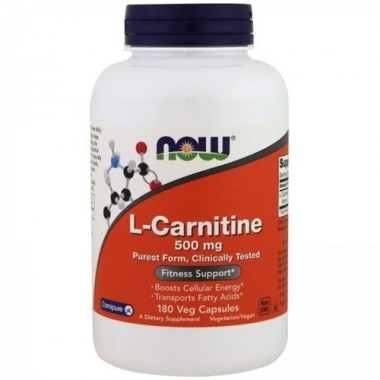 Карнитин NOW Foods L-Carnitine 500 mg 180 Veg Caps