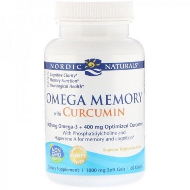 Омега 3 Nordic Naturals Omega memory with curcumin 60 Soft Gels