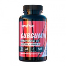 Куркумин для спорта Vansiton Curcumin With Bioperine And Vitamin D3 60 Caps Куркумин для спорта Vansiton Curcumin With Bioperine And Vitamin D3 60 Caps