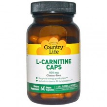 Карнитин Country Life L-Carnitine 500 mg 60 Veg Caps