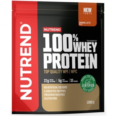Протеин Nutrend 100% Whey Protein 1000 g /33 servings/ Caramel Latte