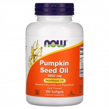 Комплекс для профилактики давления и кровообращения NOW Foods Pumpkin seed oil 1000 mg 100 Softgels