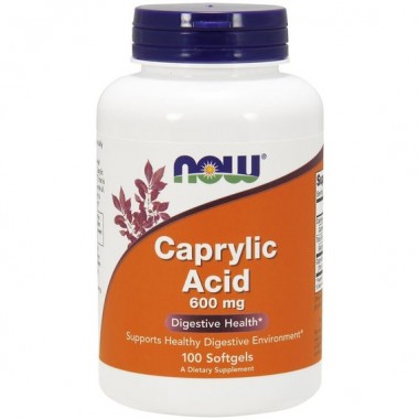 Каприловая кислота NOW Foods Caprylic Acid 600 mg 100 Softgels