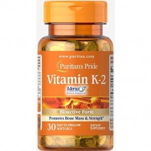 Витамин K Puritan's Pride Vitamin K-2 (MenaQ7) 100 mcg 30 Softgels Витамин K Puritan's Pride Vitamin K-2 (MenaQ7) 100 mcg 30 Softgels