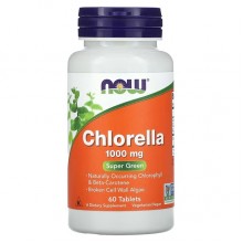 Хлорелла NOW Foods Chlorella 1000 mg 60 Tabs
