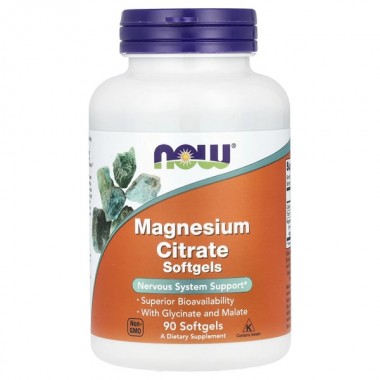 Микроэлемент Магний NOW Foods Magnesium Citrate 134 mg 90 Softgels
