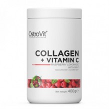 Хондропротектор (для спорта) OstroVit Collagen And Vitamin C 400 g /40 servings/ Raspberry Lemonade Mint