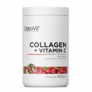 Хондропротектор (для спорта) OstroVit Collagen And Vitamin C 400 g /40 servings/ Raspberry Lemonade Mint