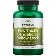 Расторопша Swanson Milk Thistle Dandelion & Yellow Dock 120 Caps
