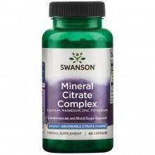 Мультиминеральный комплекс Swanson Mineral Citrate Complex Calcium, Magnesium, Zinc, Potassium 60 Caps Мультиминеральный комплекс Swanson Mineral Citrate Complex Calcium, Magnesium, Zinc, Potassium 60 Caps