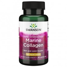 Коллаген Swanson Type I Hydrolyzed Marine Collagen 400 mg 60 Caps