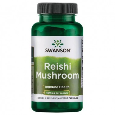 Грибной комплекс Swanson Reishi Mushroom 600 mg 60 Veg Caps