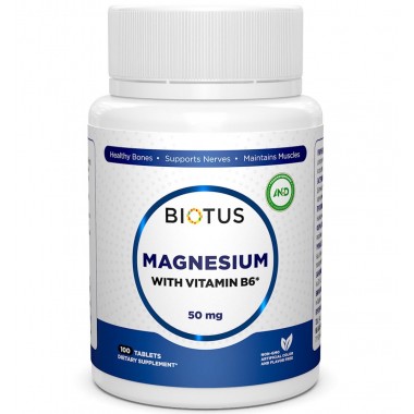 Микроэлемент Магний Biotus Magnesium with Vitamin B6 100 Tabs BIO-530210