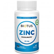 Микроэлемент Цинк Biotus Zinc Picolinate 22 mg 100 Caps BIO-530487 Микроэлемент Цинк Biotus Zinc Picolinate 22 mg 100 Caps BIO-530487