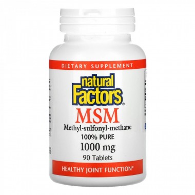 Препарат для суставов и связок Natural Factors MSM 1000 mg 90 Tabs