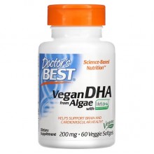 Омега 3 Doctor's Best Vegan DHA from Algae 60 Veg Softgels Омега 3 Doctor's Best Vegan DHA from Algae 60 Veg Softgels