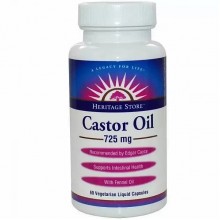 Улучшение работы кишечника Heritage Products Castor Oil 725 mg 60 Veg Caps HRP-30150 Улучшение работы кишечника Heritage Products Castor Oil 725 mg 60 Veg Caps HRP-30150