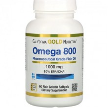 Омега 3 California Gold Nutrition Omega 800 90 Fish Softgels