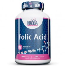 Фолиевая кислота Haya Labs Folic Acid 800 mcg 250 Tabs