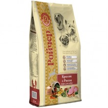 Ройчер Кролик с рисом Корм для собак с чувствительным пищеварением и непереносимостью куриного протеина. Мясо кроля27%(7,5кг) Ройчер Кролик с рисом Корм для собак с чувствительным пищеварением и непереносимостью куриного протеина. Мясо кроля27%(7,5кг)