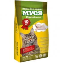 МУСЯ Корм для кошек КУРИНЫЙ , 10 кг.