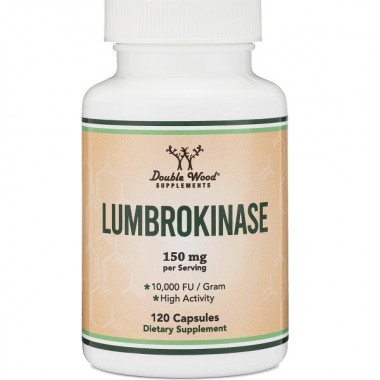 Комплекс для профилактики давления и кровообращения Double Wood Lumbrokinase 150 mg 10000 FU (2 caps per serving) 120 Caps Комплекс для профилактики давления и кровообращения Double Wood Lumbrokinase 150 mg 10000 FU (2 caps per serving) 120 Caps