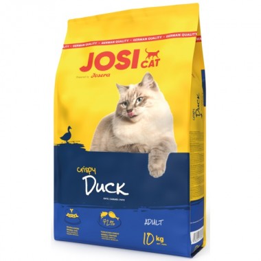  JosiCat Crispy Duck (утка) сухой корм для кошек (27/9), 10 кг