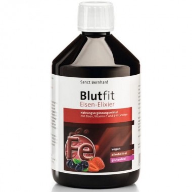 Микроэлемент Железо Sanct Bernhard Blutfit Eisen 500 ml /25 servings/ Berry Flavor