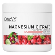Микроэлемент Магний для спорта OstroVit Magnesium Citrate 200 g /74 servings/ Raspberry Lemonade Mint