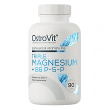 Витаминно-минеральный комплекс для спорта OstroVit Triple Magnesium + B6 P-5-P 90 Caps